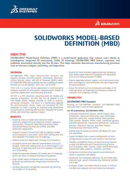 SolidWorks MBD Model Based Definition CAD MicroSolutions