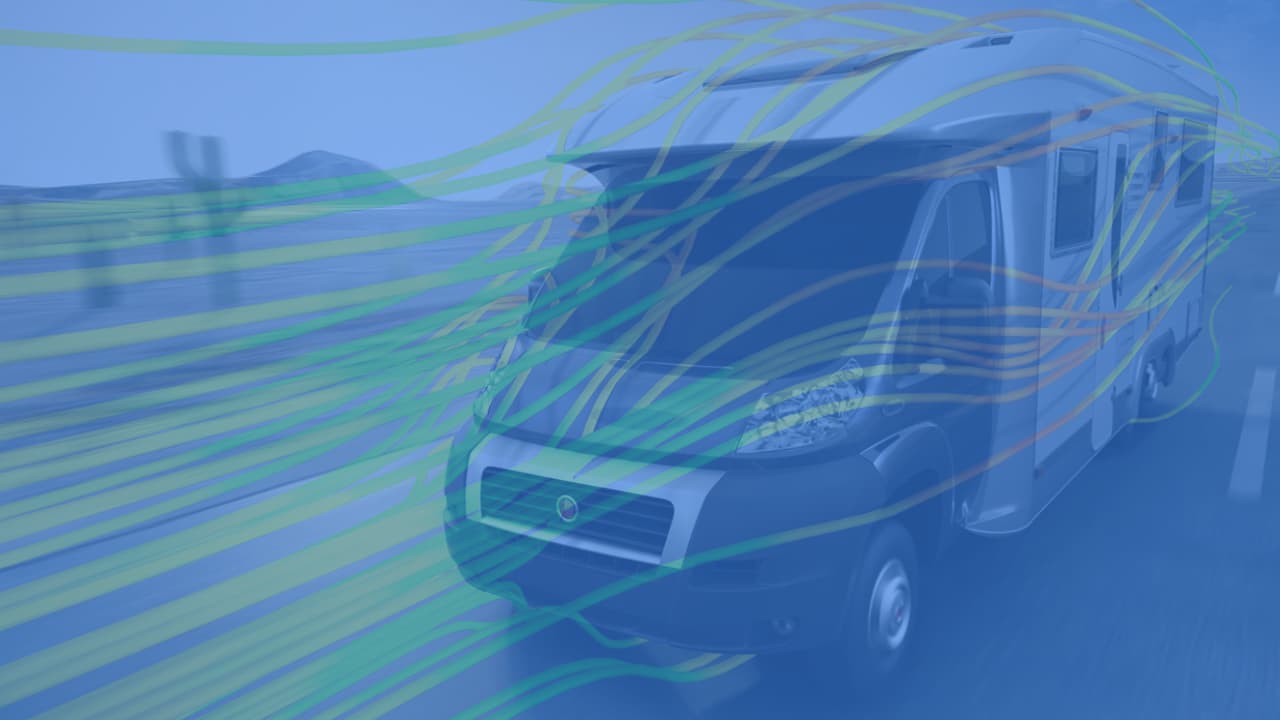 van with simulation waves
