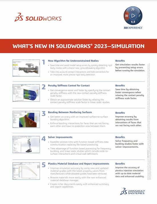What's new in SOLIDWORKS 2023 Simulation